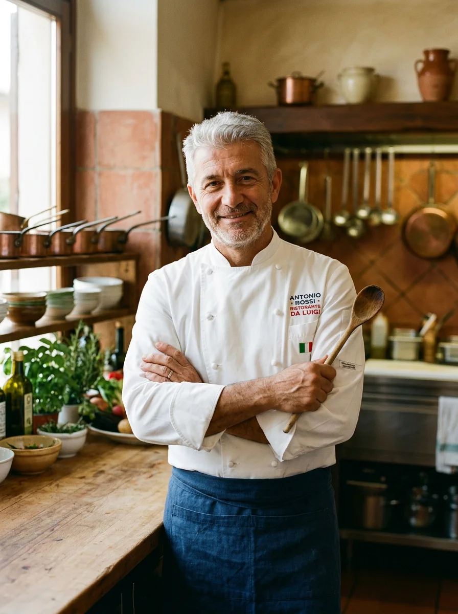 Marco Bellandi, chef y fundador de La Volta, en su cocina